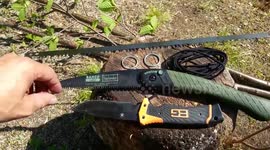 How to make a Bush Saw - Build a Buck Saw in the wild