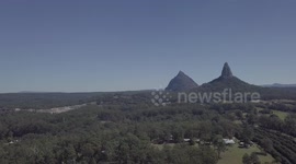 panning shot of mountains