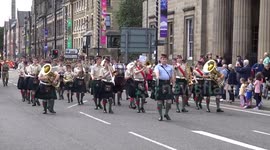 City of Perth Salute 2017 Parade including visiting bands from Edinburgh Tattoo