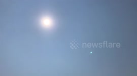 Viewing the eclipse safely through the flare on your phone camera