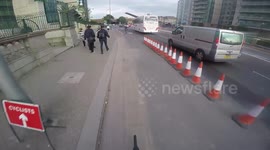 Hit pedestrian on Vauxhall bridge
