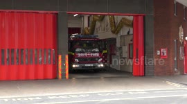 London Fire Brigade fire truck responding