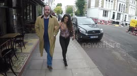 Casey Batchelor and Jonathan Sothcott spotted in London