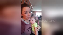 Baby doesn't like it when mum sings