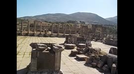 Argelia. Algeria. Djemila. Ruinas romanas. Foro. Relieves e inscripcciones. Roman ruins. 2016