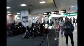 Crowded  situation at Tocumen Airport-Panama