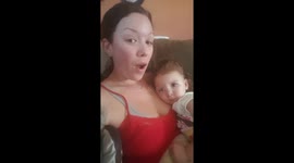 Baby STILL cries when mum sings
