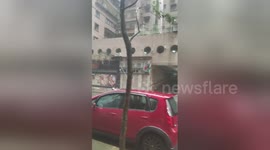 Newsflare Edit - Typhoon T9 in Macau... Frightening...