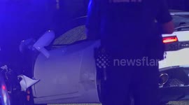 Edmonds Pursuit ends with a wreck Lamborghini
