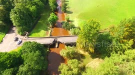 Flood due to major thunderstorm causes road damage in Northern Ireland