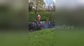 Newsflare Edit - Miss World plays Footgolf badly