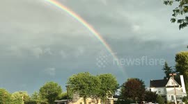 Double rainbow after storm