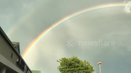 Double rainbow after storm