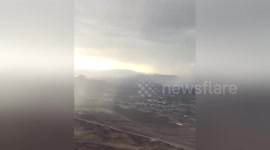 Newsflare Edit - Lighting from plane coming into Las Vegas