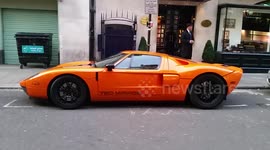Orange Supercar In Piccadilly