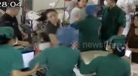 Angry woman slaps nurse after being told no more hospital beds for change