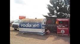 D. R. Congo. Goma. Driving trough the city. 2016