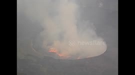 D. R. Congo. Nyiragongo volcano. Views of the lava lake. 2016 (1) With day light