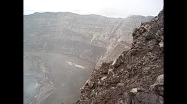 D. R. Congo. Nyiragongo volcano. Views of the lava lake. 2016 (2) Crater & zooming