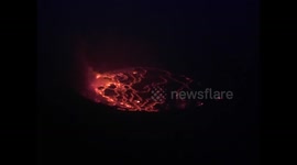 D. R. Congo. Nyiragongo volcano. Views of the lava lake. 2016 (5) At night II