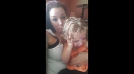 Baby doesn't like mother's lullaby