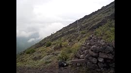D. R. Congo. Nyiragongo Volcano. Views. Reaching the summit. 2016