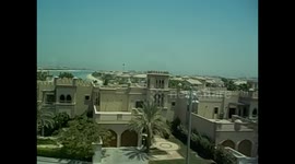United Arab Emirates. UAE. Dubai. Monorail. Atlantis Jumeirah palm tree island views. 2016