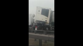Several dead in M1 crash involving two lorries and a minibus