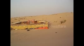 United Arab Emirates. UAE. Safari Desert. Desert views. Turistic building 2016