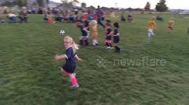 Distracted Girl Gets Run Over During Soccer Game