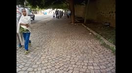 Ethiopia. Aksum. Axum. People in the street with typical clothes. 2016