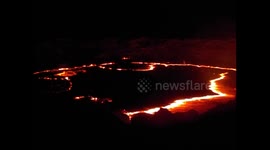 Ethiopia. Danakil Depression tour (28) Lava crater volcano volcán Erta Ale 8. Big explosion 2016