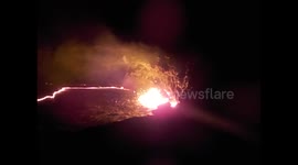Ethiopia. Danakil Depression tour (30) Lava crater volcano volcán Erta Ale 10. One side 2016