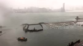 Timelapse of Tropical Storm Pakhar sweeping through Hong Kong harbour