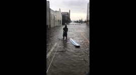 Galveston Texas during huricane harvey