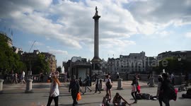 Man Sleeps In Trafalgar Square