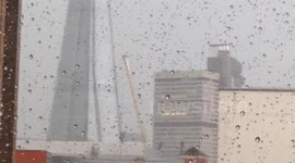 The Shard hit by Lightening