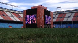 Preps at Atletico de Madrid Stadium before Champions League Final