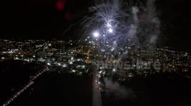 Drone captures spectacular fireworks display