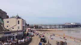 Bank Holiday Sun at Cromer Pier, North Norfolk England