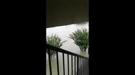 Man on kayak cannot resist fast flow Houston flooding