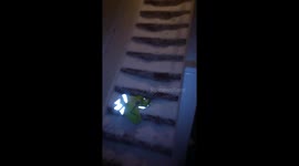 Students destroy house with indoor snow party & slide