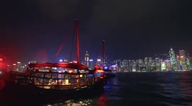 World's BIGGEST Light Show With LIGHTNING & Time-Lapse (香港維多利亞港)