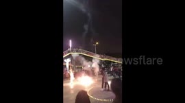 Fireworks malfunction and shoot into crowd
