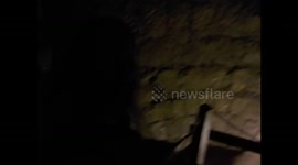 Jordania. Jordan. Madaba (3) John the Baptist catholic church. Cripta, túneles y mosaicos. 2016