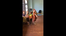 Little Girl Attends Ballet Class Dressed as a Hot Dog (pt 2)