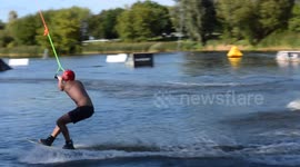 Wakeboarding Fails -  One is a Pro, the other..