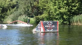 Here are some jumps by a Wakeboarder pro, also some cool crashes...