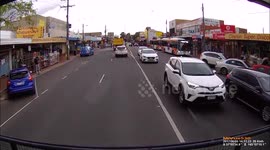 blue caddy clayton rd illegal u turn