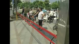 Automatic barrier for pedestrians trialled in China